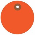 Bsc Preferred 2'' Orange Plastic Circle Tags, 100PK S-12329O